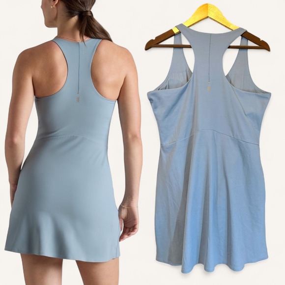 NWT RHONE Course to Court Tennis Dress Built-in Bras Shorts Racerback Blue Sz XL - Picture 2 of 8